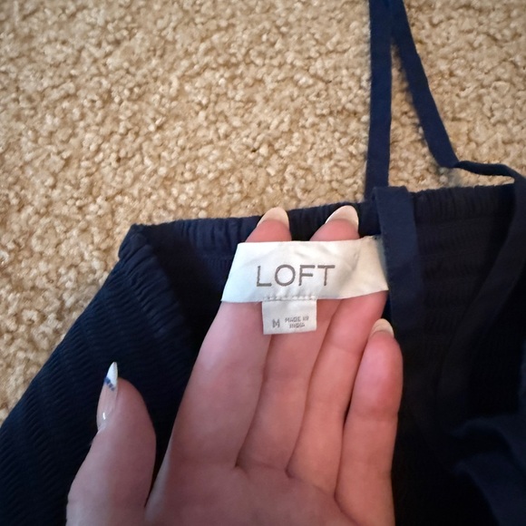 Elegant Navy Halter Top - Picture 4 of 4